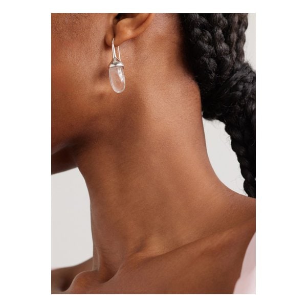 드리핑 스톤 실버 쿼츠 이어링 46376663162868468