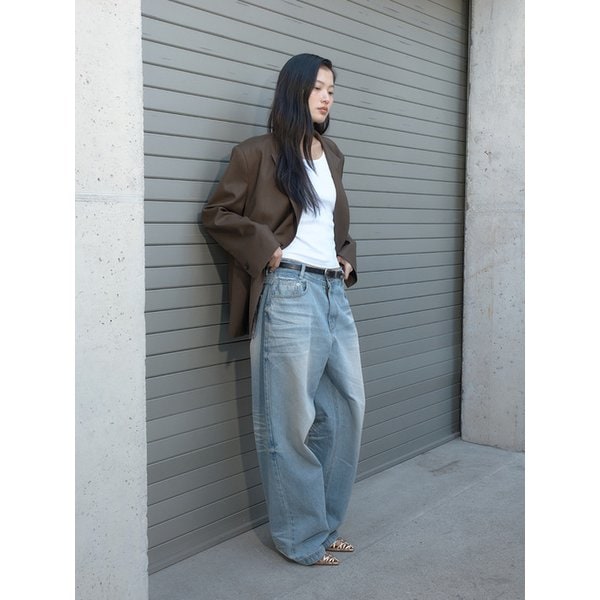 Vintage embossed denim