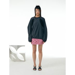 Paneled nylon top (Black)