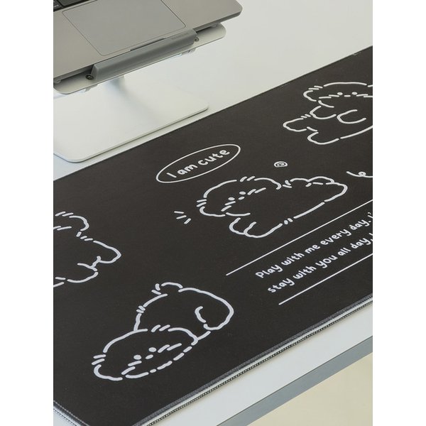 푸키비숑 데스크패드 마우스 키보드 노트북 컴퓨터 책상 매트 대형 와이드 장패드