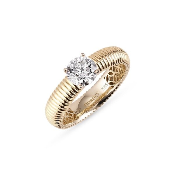 [도로시] 14k 스트링 랩 다이아몬드 1캐럿 반지 15호-17호