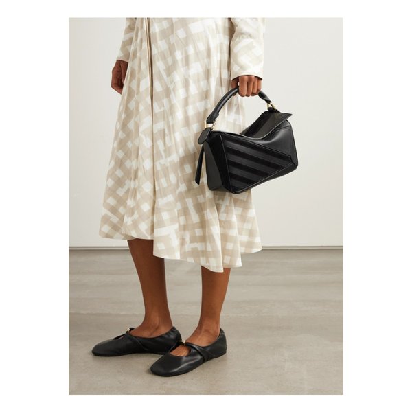 퍼즐 스몰 스웨이드 트리밍 가죽 숄더 백 블랙 46376663162858923