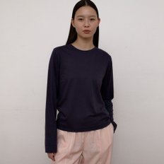 Tencel Long Sleeve T-Shirts (Navy)