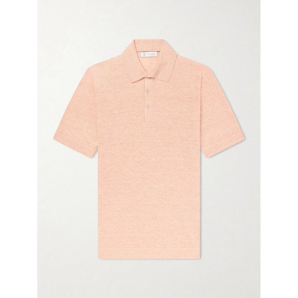 브루넬로쿠치넬리 리넨 코튼 블렌드 폴로 셔츠 46376663163018833