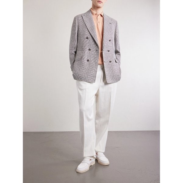 브루넬로쿠치넬리 리넨 코튼 블렌드 폴로 셔츠 46376663163018833