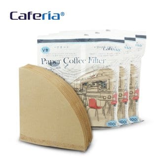 코맥 Caferia  커피여과지 V2(300매)-CF2 [커피필터/거름종이/핸드드립/드립용품/커피용품]