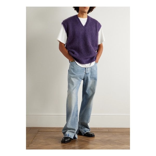 오버사이즈 모헤어 혼방 스웨터 베스트 퍼플 46376663162867636