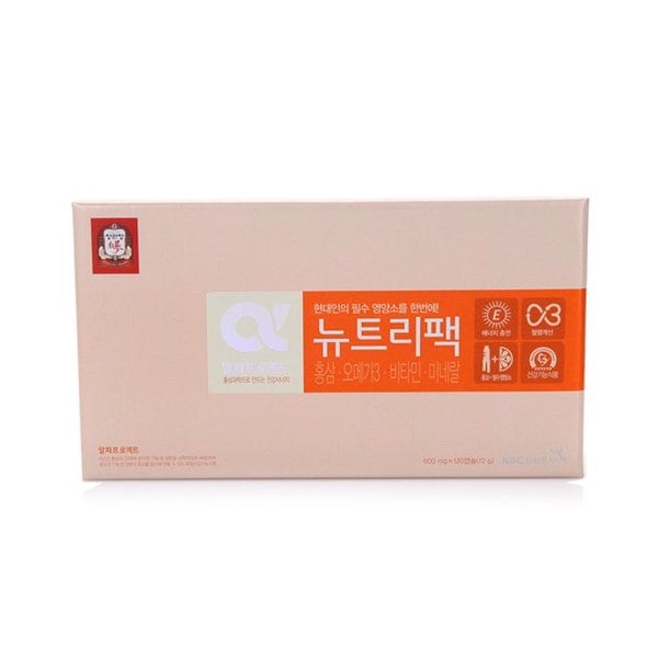 [정관장] 뉴트리팩(홍삼.오메가3.비타민.미네랄/600mgx120캡슐) 72g[쇼핑백동봉]