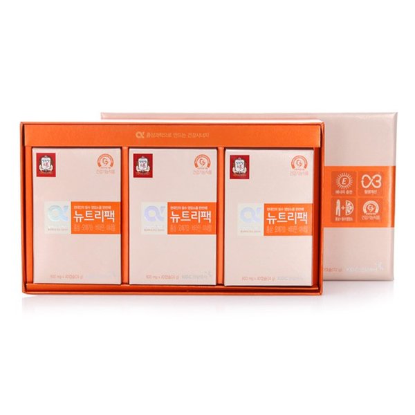 [정관장] 뉴트리팩(홍삼.오메가3.비타민.미네랄/600mgx120캡슐) 72g[쇼핑백동봉]