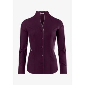 5122979 Vincenzo Boretti LEICHT TAILLIERT - Button-down blouse aubergine