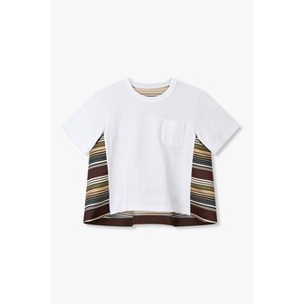 사카이 여성 호리존탈 스트라이프 티셔츠(화이트) 6416121111000