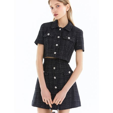 이바나헬싱키 [리퍼브]Piia tweed crop jacket(2colors)