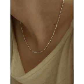 silver cutting ball necklace