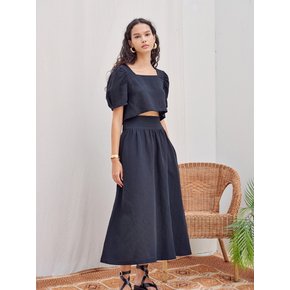 Linen Cotton Wide Waist Skirts