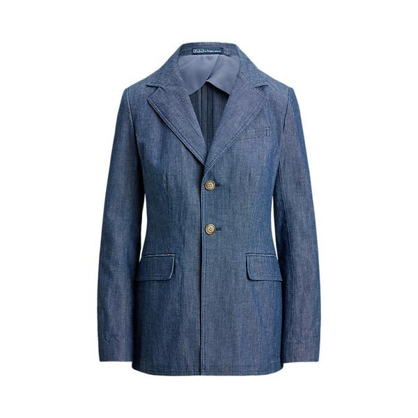 여성 싱글 브레스트 샴브레이 블레이저(WMPOOTWN5V20345450)