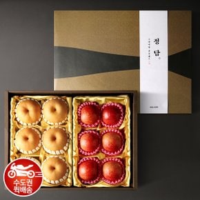 [수도권 퀵배송][SSG 정담]  노블레스 사과배콤보세트 7kg (사과6개입, 배6개입)