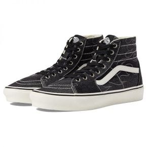 SK8-Hi 스케이트 하이 테이퍼드 - 데님 Embroidery 블랙 화이트 검흰 8838268