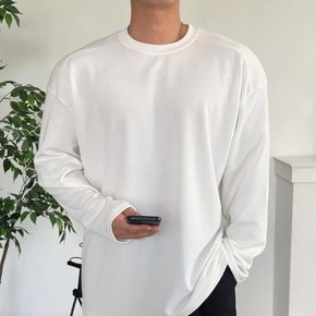 남자 가을 4컬러 박시 루즈핏 니트지 긴팔 무지 티셔츠