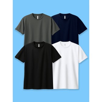 글리머 [3PACK] 에어쿨링 드라이 기능성 쿨론 무지 반팔 티셔츠