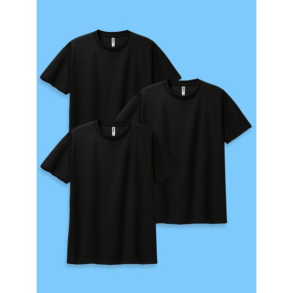 [3PACK] 에어쿨링 드라이 기능성 쿨론 무지 반팔 티셔츠