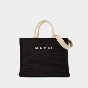 [해외배송] 25 S/S 마르니 라지 쇼퍼 백 MARNI 코튼 블랙 SHMQ0034U1-P3860-Z1Q44 B0731453647