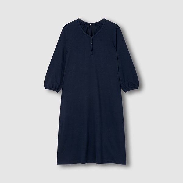 여 피치스킨 7부 셔링 파자마 원피스 J206103028056