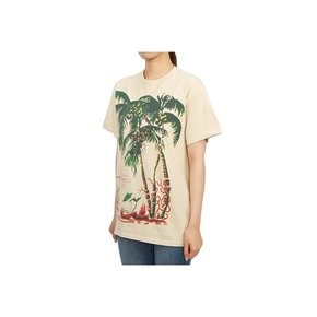 와일드동키 여성 반팔티셔츠 T PALM STRON WASHED KHAKI W