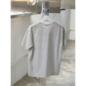 Round Stripe T-Shirt_Beige