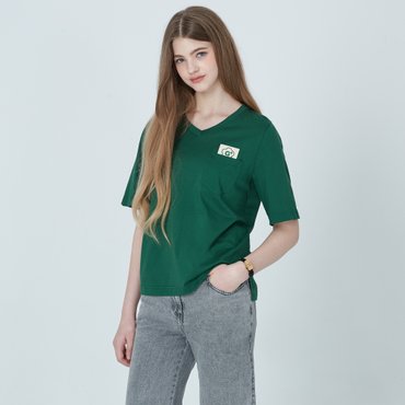 기비 배색 포켓 카라 티셔츠 GY25M1FRT4745