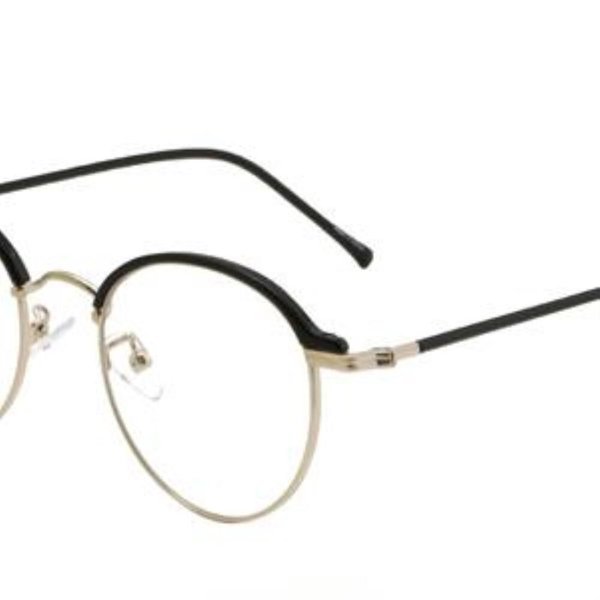 [옷자락] 남녀공용 심플 투톤 베이직 데일리 원형 안경테