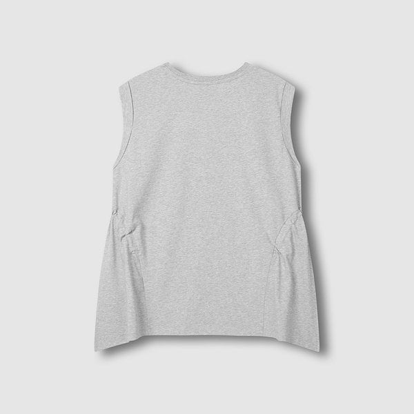 여 JAJU AIR 코튼 셔링 스트링 티셔츠 J116201098083