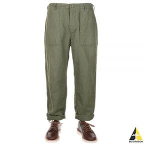 엔지니어드 가먼츠 24SS Fatigue Pant Olive Cotton Hemp Satin (24S1F004-