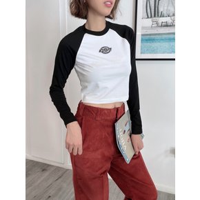 25FW 여성 소다빌 크롭 긴팔 티셔츠 FLR18KBK