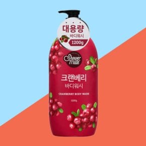 애경 바디워시 내추럴 1.2kg (크렌베리) x3개