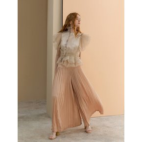 Pleated Flared Pants