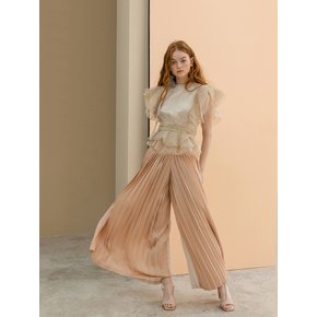 Pleated Flared Pants