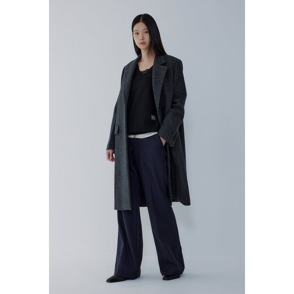 울 블렌드 헤링본 패턴 코트 7115416X07169