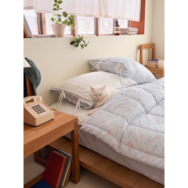 알러지케어 먼지없는 플뢰르 다이어리 사계절 차렵이불 4종 풀세트 10% 냉감 여름이불 입고