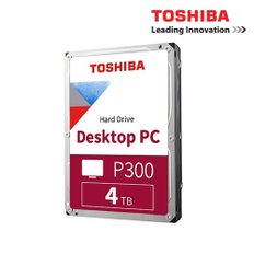 -공식- Toshiba 4TB HDD P300 HDWD240 데스크탑용 하드디스크 (5,400RPM/128MB/SMR)