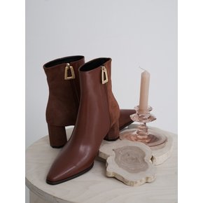 gold point masion ankle boots brick