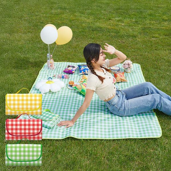 [1+1] 프루티 초경량 피크닉 매트 아웃도어 체크돗자리 손잡이형 컬러3종 (대형/20