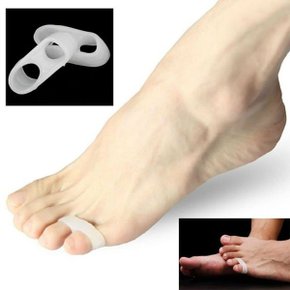 2홀 새끼 발가락 분리 젤 실리콘 보호 링 풋케어_W7EF731_
