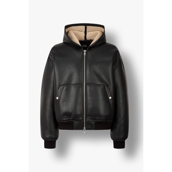 [MEN] 신세틱 레더 후디 점퍼 9155461132099