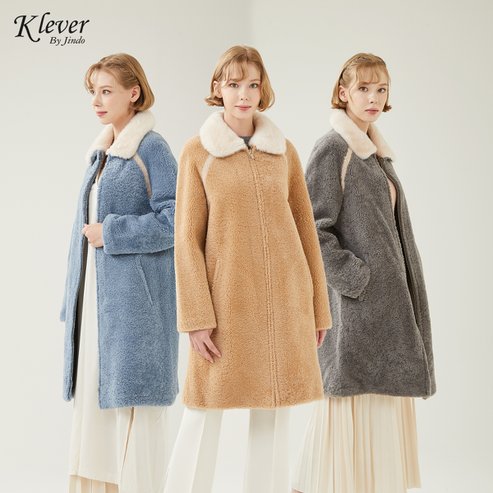 진도 끌레베 밍크카라 램 코트(K3W3BC80)