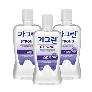 가그린 동아제약 가그린 스트롱 750ml x 3개 /구강청결제 가글