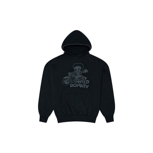 [와일드 동키] FW25 공용 베티 바이크 후디 FC BETTY BIKE DYED OLD BLACK