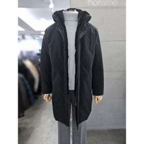 세이브존03  남자 겨울 블랙 후드 위즐FUR 구스 롱 점퍼 WSAFZ4UA54A_P408603963