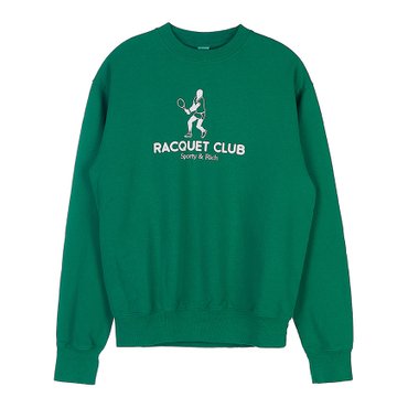 스포티앤리치 라켓 클럽 크루넥 맨투맨 RACQUET CLUB CREWNECK GRASS WHITE