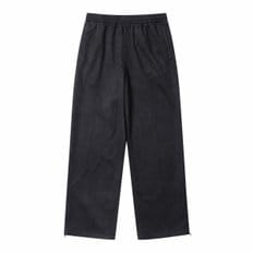 Black Poly Suede Track Pants_CWPAW24881BKX