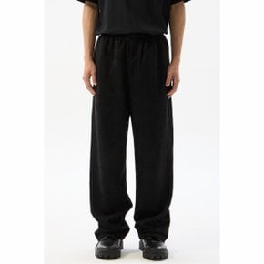 Black Poly Suede Track Pants_CWPAW24881BKX